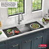 45” Workstation Undermount Single Bowl 16 Gauge Stainless Steel Kitchen Sink with 2-Tier WorkFlow™ Ledge and Accessories